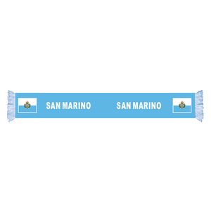San Marino Flag Flag Factory Factory Dostaw Polyester World Country Satin Scarf Nation Football Games Fani Scarfs z białym kolorem frędzl