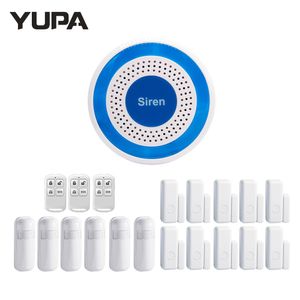 Sistemas de alarme 433MHz Sons sem fio Strobe Siren Indoor Standalone com PIR Sensor Door Home Security System 221101