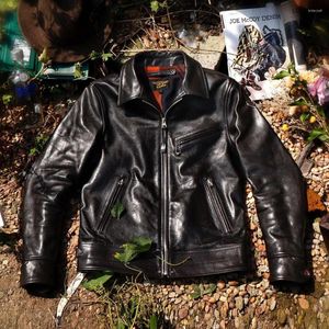 Herrjackor Super Size J-60 Top Asian Quality Japanese Core Horse Leather Fashion Lapel Slim Fit Classic Biker Jacket