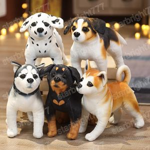 25 CM Simulazione Simpatico Cane Peluche Bella Husky Rottweiler Animale Cane Bambole Peluche per Bambini Ragazzi Regalo di Natale