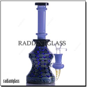 Hookahs Glass Bong Aurora 21" water pipe swith atmosphere led base 4 layer filter With 14 Bowls three Colors