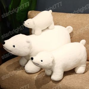 30/50cm Simulazione di cartoni animati Orso polare bianco Peluche Animali di peluche Bambola Divano Decorazione della stanza Regalo di compleanno per bambini