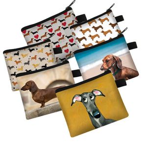 Wallets Cute Pattern Coin Purses Women Lovely Pet Animal Mini Wallet Ladies Key Bag Small Lipstick Bags Gift L221101