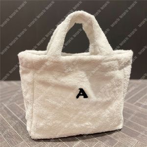 Fuzzy Winter Designer Tote Bag Wool Fashion Masdag для женщин повседневные твердые сумочки бренд меховые женщины роскошные сумки