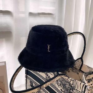 22s designer Luxurys Bucket Hats Finta pelliccia di visone temperamento femminile autunno e inverno lettere moda temperamento di alto valore