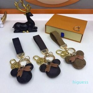 Designer Fashion Leather Bags Pendant Accessories Car Key Ring bear Men Women Key Creative Chain Lovers Gift dust bag