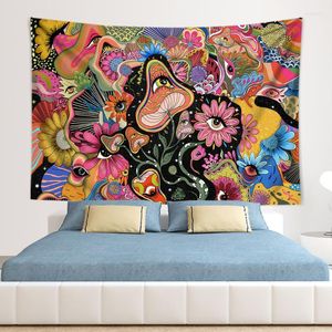 Arazzi Occhi Fungo Arazzo Appeso A Parete Hippie Dormitorio Decor Tappeto Per Camera Starry Art Deco Murale Sfondo Panno Casa