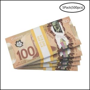 Novelty Games Prop Cad Game Money 5/10/20/50/100 Canadian Dollar Canada Banknotes Fake Notes Movie Props Drop Delivery 2022 Toys Gif Dhlnp9X8EAA7EJHP9