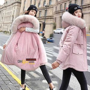 Luksusowa kurtka zimowa odzież z kapturem parkas zagęszcza Parker Coats w stylu koreańskim kurtki damskie veste
