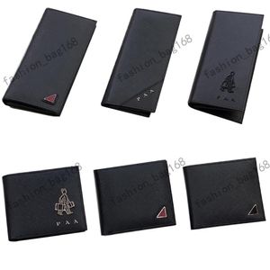 projektant mody męskie długie portfele czarne skórzane damskie składane krótkie portfele na karty kredytowe