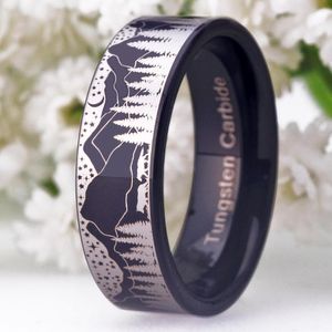 Wedding Rings Giant Wolf Forest Mountain Men Ring Defense Fashion Hip Hop Rock Unisex Finger Punk Gift Anniversary