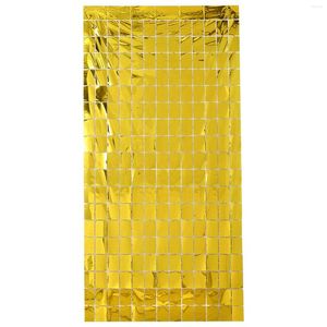 Party Decoration Indoor Outdoor DIY Square Sequin Backdrop Wedding Pography Prop Foil Fringe Curtain Wall Decor Lightweight Baby Shower