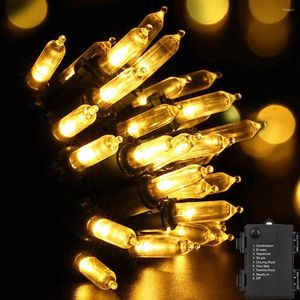 Stringhe LED String Lights 50/100 LED Fata Alimentato a batteria 8 modalità Lampada decorativa natalizia Twinkle Firefly