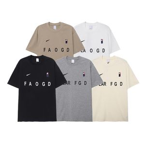 メンズ Tシャツ ポロ新しい夏 FOG ダブルトラック メンズ T シャツニッチ ブランド アメリカのルーズ カップル ピュア コットン半袖 T シャツ男性と女性用 764170203