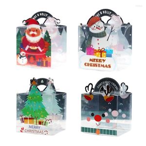 Decorazioni natalizie Scatole di mele trasparenti 10 pezzi Organizzatore Organizzatore per bambini Girl Boy Birthday Wapping