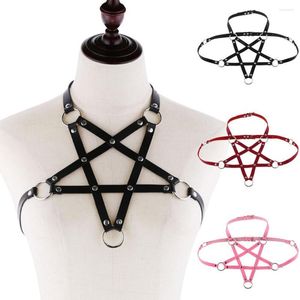 Belts Sexy Harajaku Anime Statement PU Leather Body Harness Necklace Women Men Gothic Bra Summer Boho Party Gifts