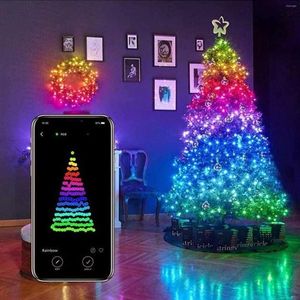 Strips #50 Bluetooth Light String Mobile Phone APP Wire Remote Control Outdoor Fairy Lights Christmas Tree Decoration