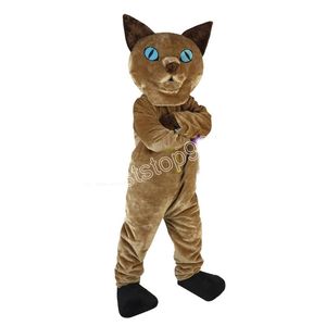 Halloween Cat Mascot Costume Simula￧￣o Cartoon Anime Tema Personagem adultos Tamanho do Natal Arma de publicidade ao ar livre para homens Mulheres