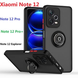 Armor Silicone Cases For Xiaomi Redmi Note 12 Pro 12T A1 Plus Case Ring Stand Hard Protection Cover