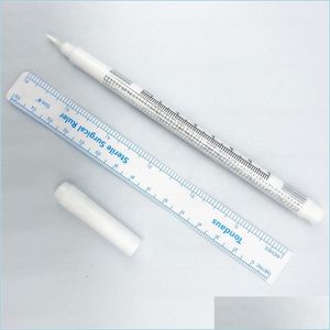 Kalıcı Makyaj Makineleri Beyaz Kaş İşaretçisi Kalem Mikrobladlı Dövme Cerrahi Cilt İşaretleri Kalemler İçin Kalemler Kalkalı Malzemeler Drop DHEPB