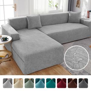 Chair Covers Solid Color Elastic Slipcovers Couch Cover Waterproof Corner Sofa 1/2/3/4 Seaters L Shape Removable For Living Room