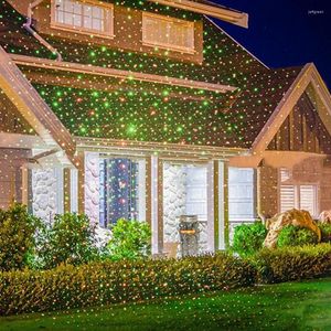 Projector a laser de Natal Light Outdoor Full Sky Star Star Spotlight Garden Lamp House House Parede da parede gramado