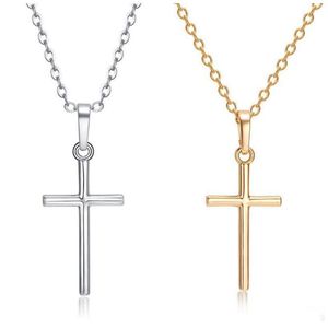Cross Necklace Faith Pendant Halsband Enkla små gudsherrar Bön Religiös smycken gåva
