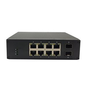 Gigabit 2 optischer 8-Leiter-Industrie-Switch 10-Port optischer Transceiver