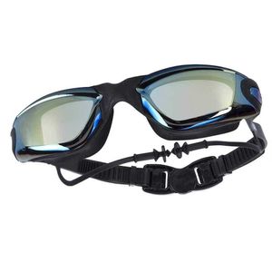 Goggles Swimming Glasses Earplug Anti Fog Sile Swim Pool Women Men Eyewear Water Ear Plug Diving Goggles L221028