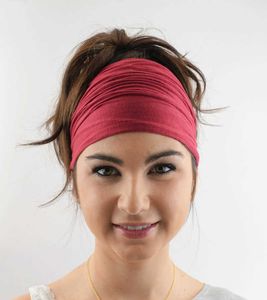 Yoga Hair Bands Niwe Ladies Cotton Elastic Headband Head Band Sport Yoga Headband Wrap Neck Head Scarf Cap 2 In 1 Bandana Hair Accessories L221027