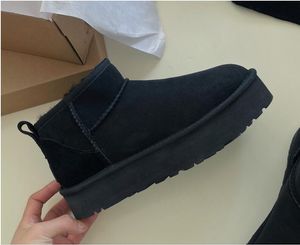 Designerskie kobiety klasyczne mini platforma but Australia Ultra Matte Fur Boots zamszowe mieszanka wełny komfort zimowych ciepło pluszowe botki kostki żeńskie