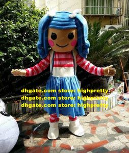 Masum maskot kostüm sarımsı kahverengi lalaloopsy genç kız hizmetçi kızlık bakire lassock karikatür karakter maskot zz17