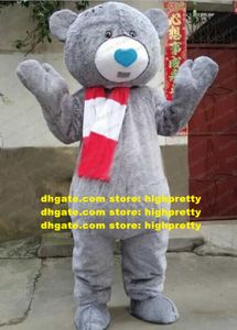 Mascot Costume Grey Wedding Teddy Bear Grizzly Bear Silvertip Grizzlies vuxen halsduk har mycket god dekorativ effekt ZZ3846