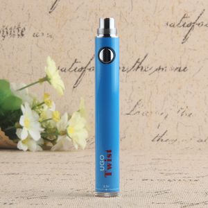 100% Oringinal UGO Twist eGo ecig vape batterie Mirco USB EVOD Passthrough Tensione variabile ego c twist batteria penna vape