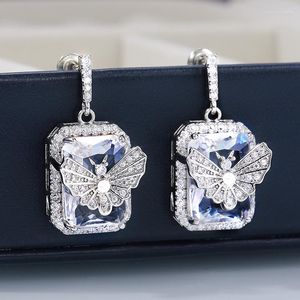 Brincos de garanhão na moda conjunto de cobre geométrico de zircão platinum borboleta gota para festas de casamento benefícios 2022