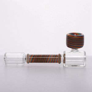 Senaste f￤rgglada l￥nga r￶r Pyrex tjocka glas b￤rbara designskedfilter torr ￶rt tobak bong handr￶r handgjorda oljeriggar som r￶ker cigaretth￥llare dhl