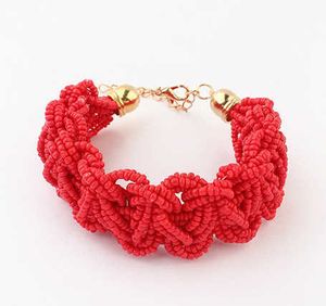 Богемный стиль красочный мини -бусин ручной работы браслеты Barsles Layer Chunky New Women Bracelet A226G Link1
