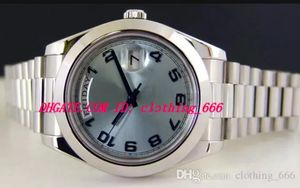 Luxusuhr für Herren, Top-Qualität, Edelstahlarmband, Platinblau, Arabisch, 218206 – UHRENBRUST 41 mm, mechanisch, automatisch, Herrenuhren-Armbanduhr