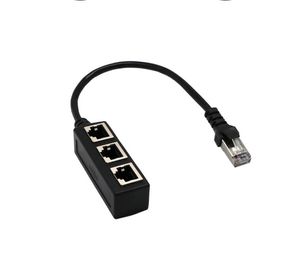 RJ45-Ethernet-Splitterkabel, 1 Stecker auf 3 Buchsen, LAN für Cat5-Ethernet-Buchsen-Stecker-Adapter