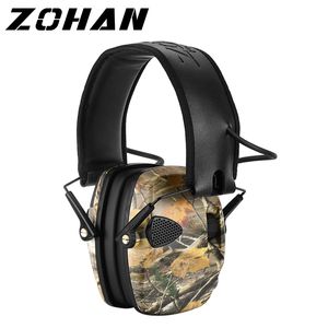 Headphones Earphones ZOHAN Tactical anti-noise Earmuff for Hunting shooting headphones Noise reduction Electronic Hearing Protective Ear Protection 221101