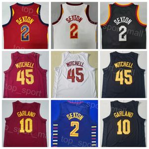 Man Basketball Donovan Mitchell Jersey 45 Darius Garland 10 Toda o Team Team Color Black White Red Away City ganhou associa￧￣o cl￡ssica Declara￧￣o Icon Breathable