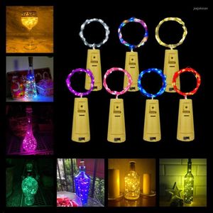 Strings 5pcs Navidad Wine Bottle Light com Cork String Lights Holiday Fairy Garland Festa de casamento Decoração da barra de casamento