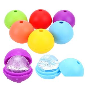 Eiscreme-Werkzeuge Fußball Single Case Mold Ball Maker Sile Mods Whisky Wein Cocktail Eiswürfel Küche Backwerkzeuge DIY 220610 Drop D Dhtvm