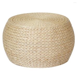 Pillow Pouf Ottoman Stool Floor Straw Round Tatami Rattan Foot Mat Hand Woven Knitted Braided Japanese Chair Traditional