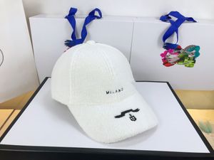 Quality Woolen alphabet baseball cap Mrs Autumn winter plush warm visor couple with trend