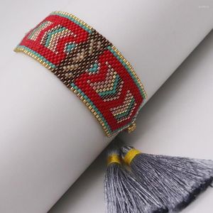 Strand Rice Ball Bracelet Hand Woven Bohemia Originality Trend Pattern Personality Adjustable Unisex Beaded