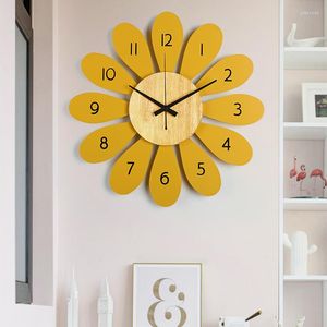 V￤ggklockor fancy design stor klocka vardagsrum modern lyx metall chic tyst klocka sovrum gul enkel s￶t saat heminredning