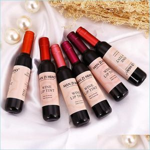 Lip Gloss Wine Red Style Lip Gloss Tint Baby Pink para mulheres maquiagem Lipstick Lipglels Lips Cosmetics 12pcs Drop Deliver Dhrvd