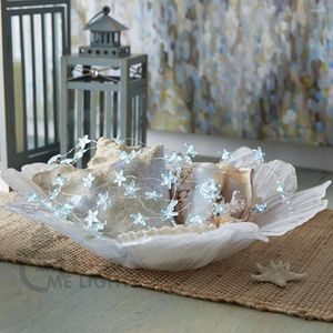 Strings 3.3M 20Lights Starfish LED Garland Fairy String Light Battery Operated Silver Wire For Festive Holiday Christmas Tree Patio