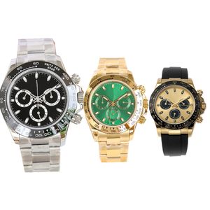 Oglądaj męskie zegarki Automatyczny ruch mechaniczny zegarek ze stali nierdzewnej 40 mm gumowy pasek Gold Watch zegarek mody na rękę
